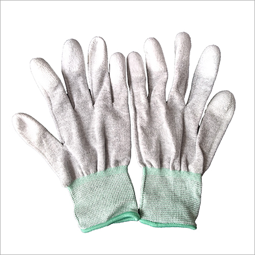 13 Gauge Carbon Fiber PU Finger Coated ESD Gloves