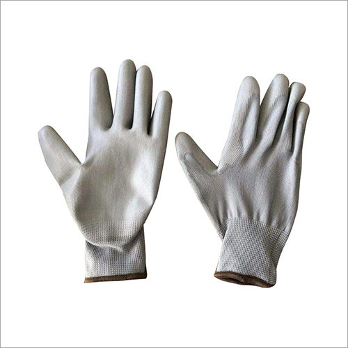 13 Grey Gauge Polyester Pu Coated Gloves