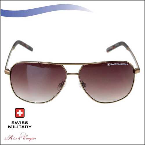 AVIATOR SHINY CRYSTAL COCO BROWN FRAME SUNGLASS