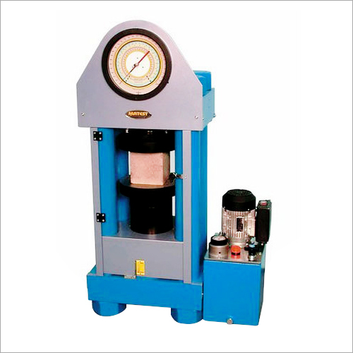 Compression Testing Machine - Analog Display, 50-500 KN Load Capacity, Semi-Automatic | 2 HP Motor, 220-415V Power Supply, Blue Color