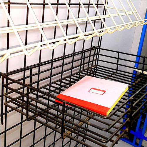 High Steel Metal Wire Display Stand Basket