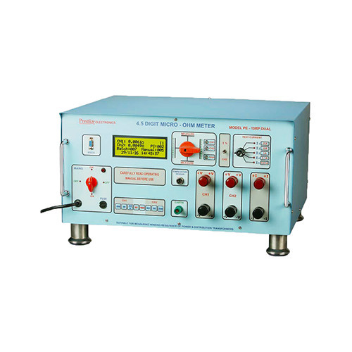 Winding Resistance Meter Model No - PE - 19RP - DUAL - 4 Line LCD Display, Dual Channel, Serial RS232 & USB Interface, Heatrun Testing Software, 1 Year Warranty
