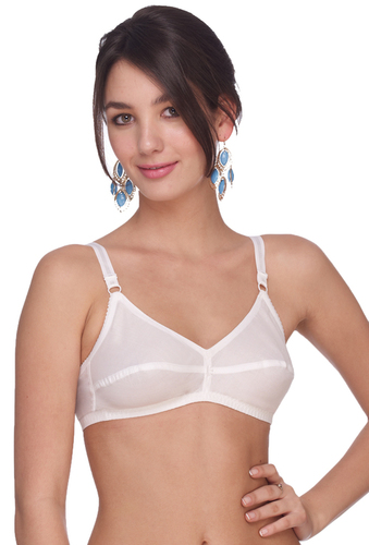 Embroidered Support Bra - Size 76-112 , Extra Band Hold For Firm Support, Soft Elastic Belt For Comfort