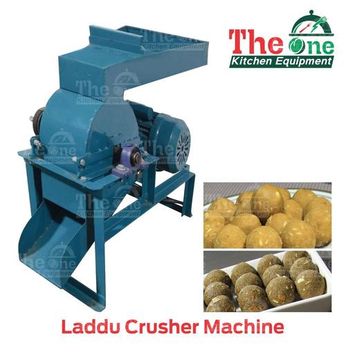 Laddu Crusher Machine - Stainless Steel, 31x14x28 Inch, Silver | Semi-Automatic, 1 HP Motor, 50-100 kg/hr Output