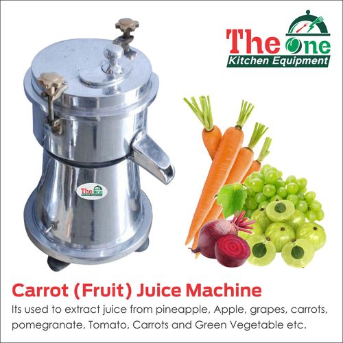 CARROT JUICE MACHINE - Stainless Steel, 10x10x14 Inch, Silver | Semi-Automatic, 2 Glass/Hr Capacity, Ideal for Food Processing and Hospitality