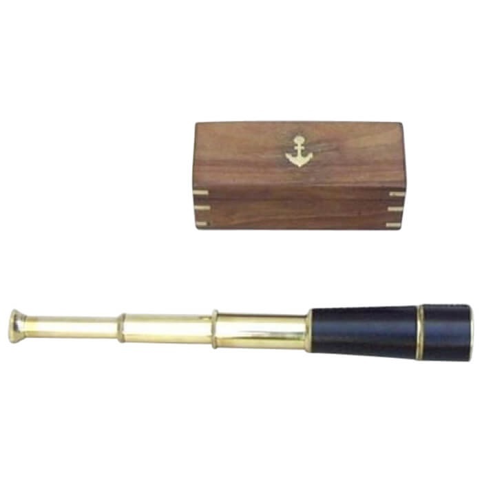 Pullout Brass Telescope With Box