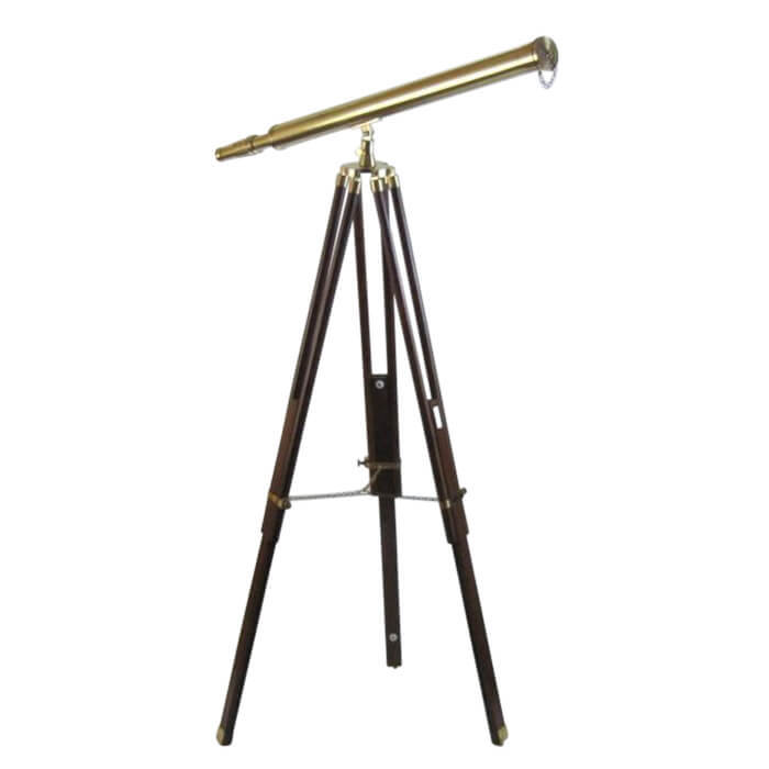 Griffith Astro Telescope Chrome Plated Brass, Wooden Stand
