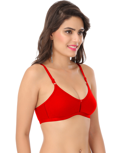 SL-M1020 BRA - Skin Friendly Fabric, Size 75-95 | Ultra-Comfortable Wirefree Design, Sectioned Cups, Adjustable Broad Shoulder Strap, No Bulges