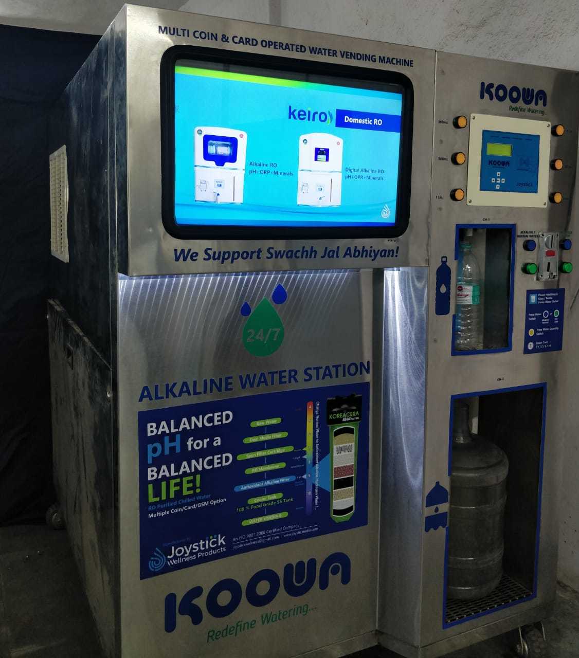 Coin And Card Operated Alkaline Water Vending Machines