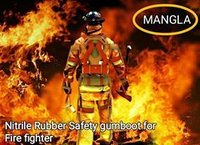 Nitrile Rubber Safety Gumboots For Fire Fighters