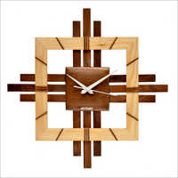 Square Wooden Wall Clock