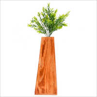 Handcrafted Wooden Flower Vase Bottom Diameter: 4 Inch (in)