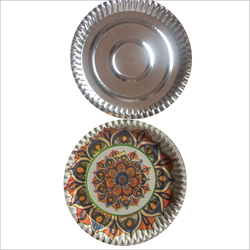 Design Paper Plate - Plastic Kraft Paper, All Sizes, Silver Printed Laminated