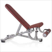 Multi Adjustable Bench - Commercial Grade, 100 Kg Weight Limit | Adjustable Operation, Elegant Brown Seat Color