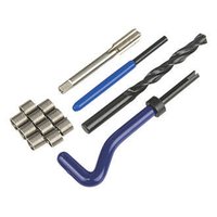 Helicoil Thread Repair Kit - High Speed Steel, Various Sizes Available, Silver | Industrial Use, Hardness Ensured