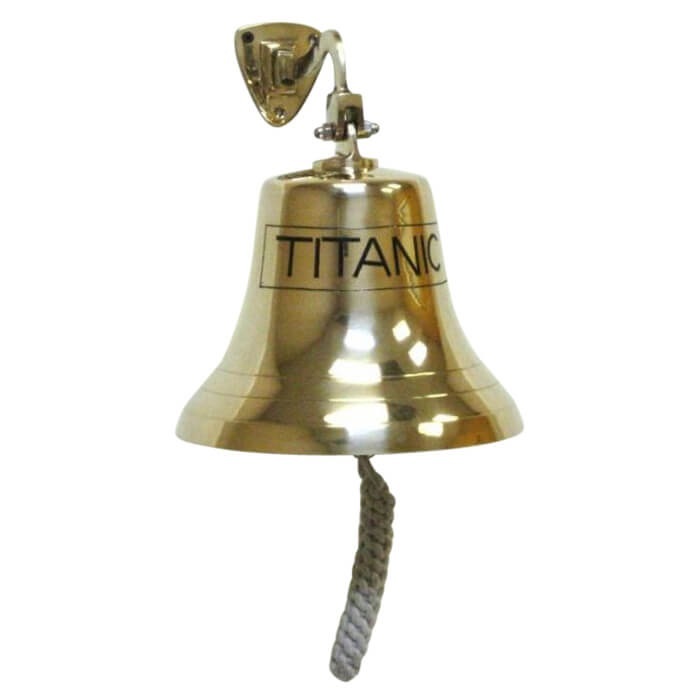 Solid Brass Engraved Bracket Bell TITANIC