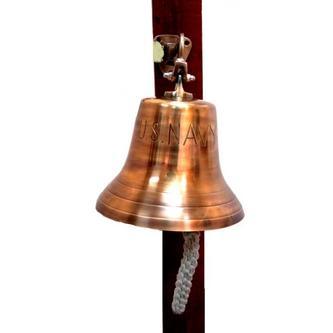 Brass US NAVY Bell, Antique Finish