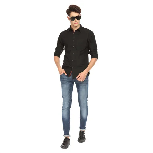 Black Mens Solid Shirt Age Group: 18 To 35