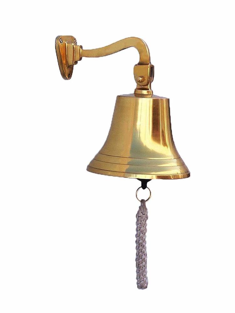 Brass Ship Bell With Rope