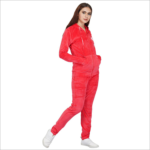 Ladies Velvet Tracksuit