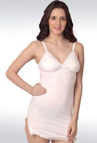 SL-BEAUTY CARE NIGHTY - Cotton Blend Above Knee Length White Color | Sleeveless Design Cozy Fit Ideal for Women and Girls