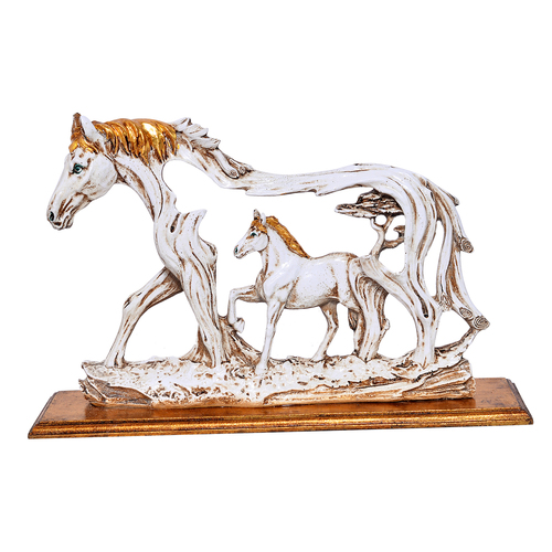 Home Decorative Resin Horse Size: 33X10X21 Cm