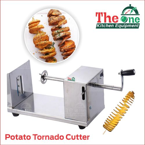 Potato Tornado - Stainless Steel, Standard Size | Manual High-Performance Spiral Cutter for Hotels and Restaurants, Produces Delicious Tornado Fries in Under Two Minutes