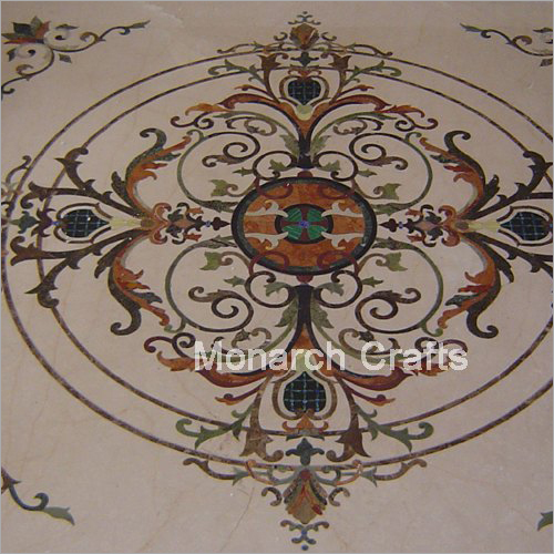 Marble Inlaid Floor Medallion