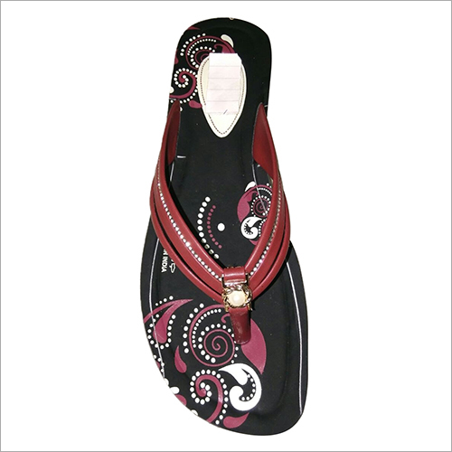 Available In Multicolored Ladies Printed Pu Slipper