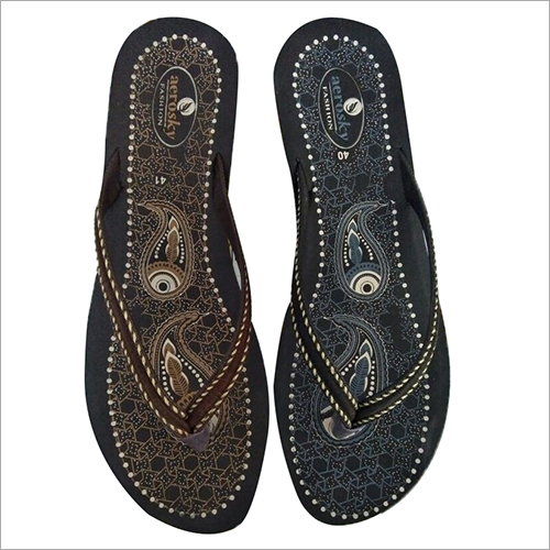 Available In Multicolored Ladies Trendy Print Pu Slipper