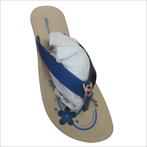 Available In Multicolored Ladies Blue Strap Pu Slipper