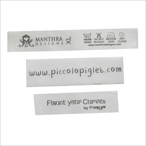 White Custom Satin Label