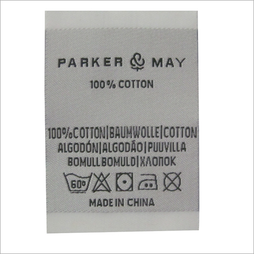 White Garment Woven Label