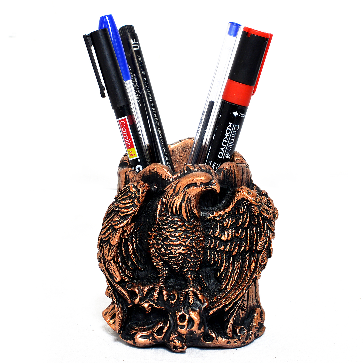 Home Decoration Handmade Eagle Design Resin Pen Stand