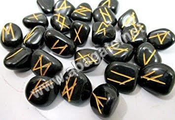 Black Agate Rune set