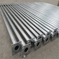 Conical Pole - Metal, 30v | Silver, Integrated Lighting
