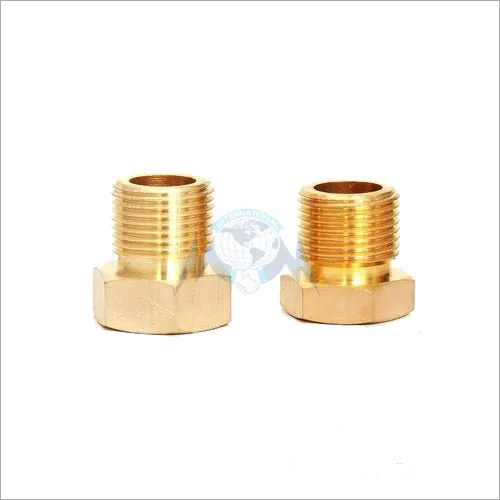 Brass Cylinder Nut - CDA-360 Material, Hexagon Head Code, Natural Finish | High Grade, Polished Surface Treatment, No Rings