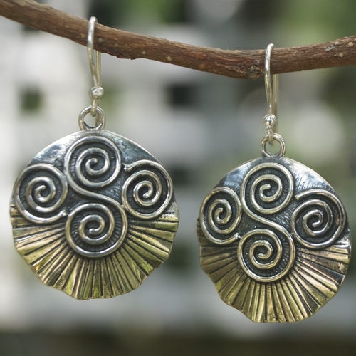 Silver Round Earring - Sterling Silver 92.5%, 1.5 Inches Length, 1.0 Inches Width, 11.0 Grams Weight | Pearl Stone, Perfect for Women and Children, Ideal for Anniversaries, Engagements, Gifts, Parties, Weddings