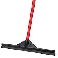 Rubber Squeegee - Rubber & Plastic, 12 Inch Blade Width, 48 Inch Handle Length, Black Color, Straight Blade Type For Effective Window Cleaning