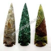 Mix Agate Arrowhead - Quartz, 3" To 5" | Fancy Color, A++ Grade, 100g To 150g Mineral Gemstone Weight