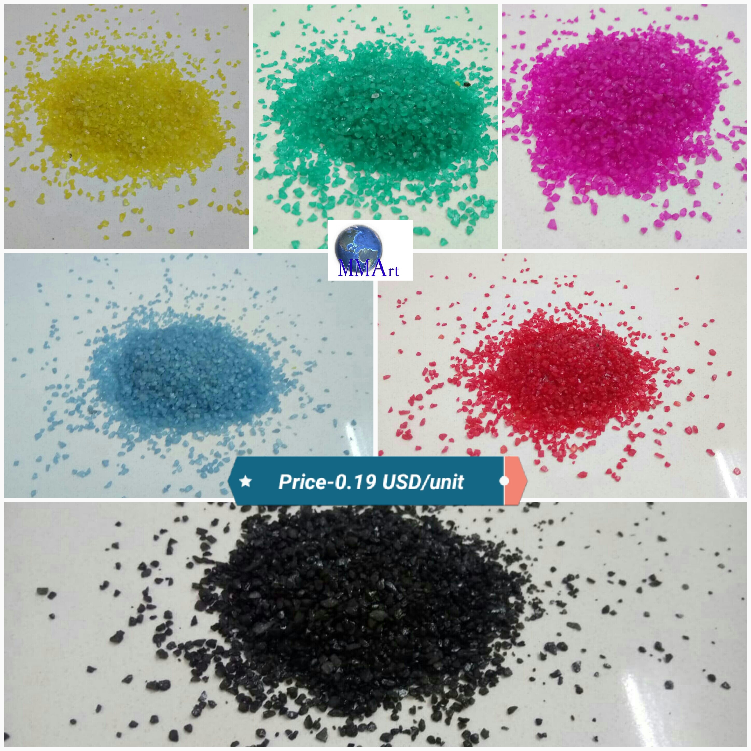 Royal Mica Blue Color coated Silica Sand Price per ton in India best used in construction chemical and paint industrial used