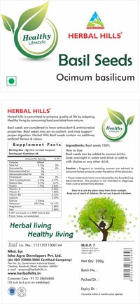 Basil Seeds - Skin & Health care product