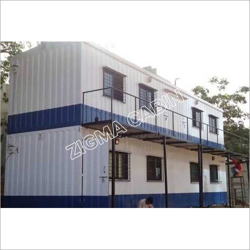 White & Blue Portable Double Decker House