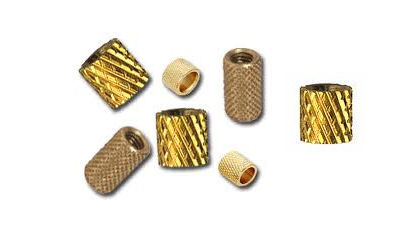 Round Brass Helical Knurled Inserts