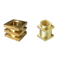 Round Brass Square Insert