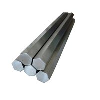 Aluminum Hex Bar 6082 - Color: Silver