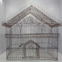 Decorative Bird Cage - Metal, 12x10x16 Inches | 2-level Design With Swinging Door, Ideal For Vintage Home And Wedding Decor
