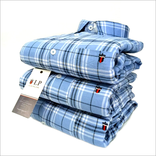 Mens Medium Check Shirt - Cotton Fabric, Full Sleeves , Washable and Vibrant Color Options for All Seasons