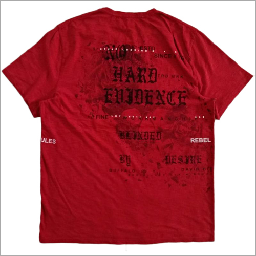 Mens Red Printed T-Shirt Age Group: All