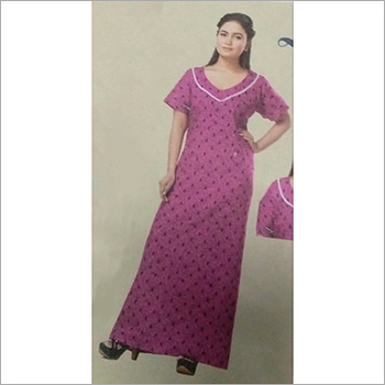 Ladies Dotted Cotton Nighty